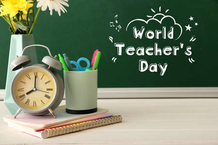 Beautiful greeting card for Happy Teacher's Dayの写真素材