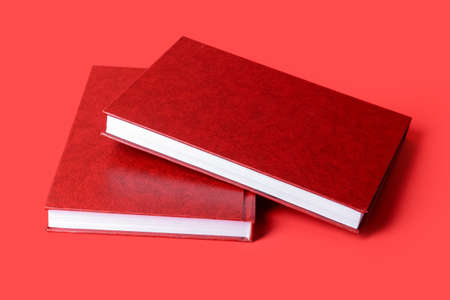 Blank books on color backgroundの写真素材