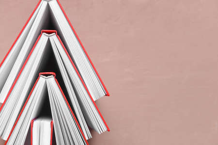 Blank books on color backgroundの写真素材