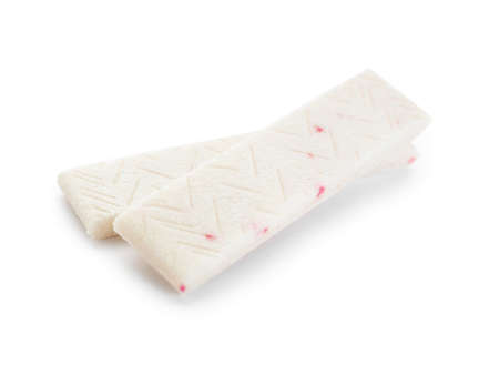 Chewing gums on white backgroundの写真素材