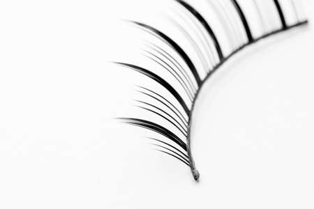 False eyelashes on white background, closeupの写真素材