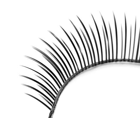False eyelashes on white background, closeupの写真素材