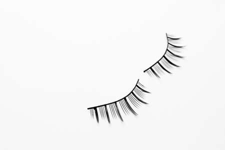 False eyelashes on white backgroundの写真素材