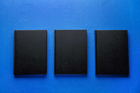 Blank books on color backgroundの写真素材