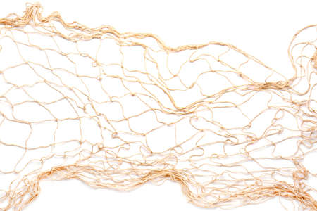 Fish net on white backgroundの写真素材
