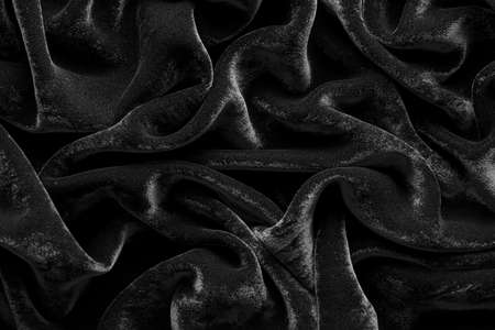 Dark fabric as backgroundの写真素材
