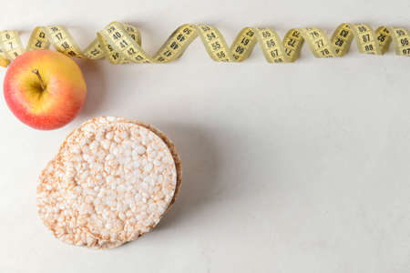 Rice crackers on light backgroundの写真素材