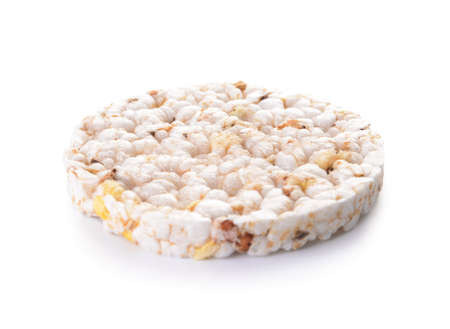 Rice cracker on white backgroundの写真素材
