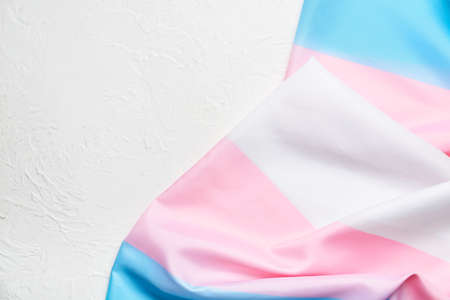 Transgender flag on white backgroundの写真素材