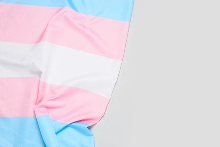 Transgender flag on light backgroundの写真素材