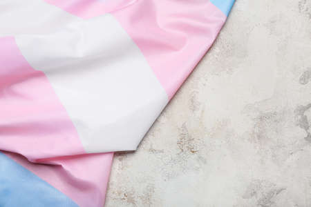 Transgender flag on light backgroundの写真素材