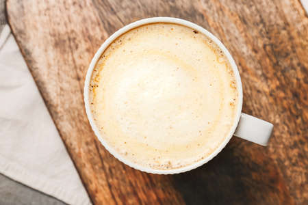 Cup of tasty latte, closeupの写真素材