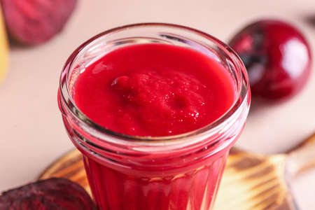 Glass of healthy smoothie, closeupの写真素材