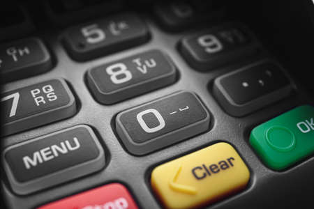 New modern payment terminal, closeupの写真素材