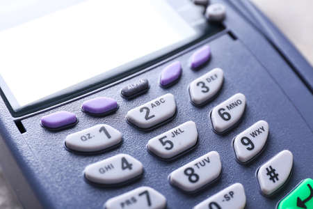 New modern payment terminal, closeupの写真素材