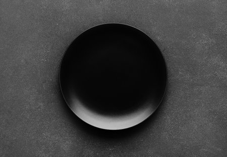 Stylish plate on dark backgroundの写真素材