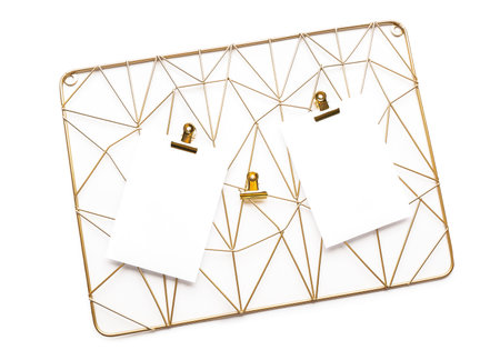 Metal moodboard on white background