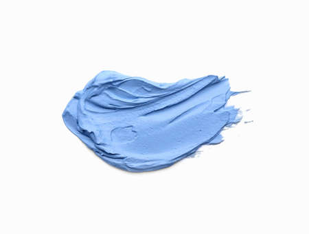 Sample of cosmetic clay on white backgroundの写真素材