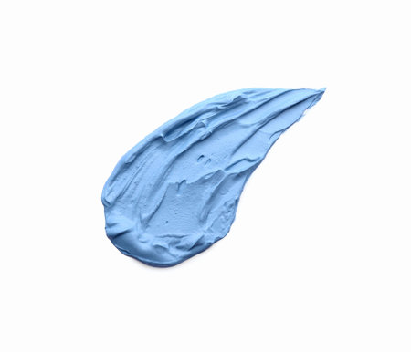 Sample of cosmetic clay on white background
