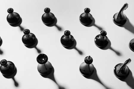 Chess pieces on light backgroundの写真素材