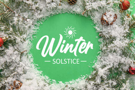 Beautiful greeting card for Winter Solstice celebrationの写真素材