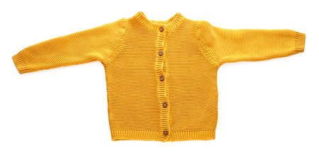 Children's sweater on white backgroundの写真素材