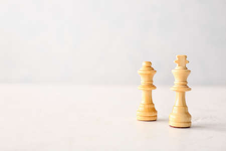 King and queen on white backgroundの写真素材