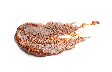 Sample of body scrub on white background