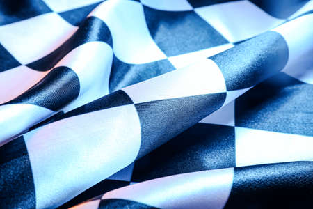Racing flag as background, closeup viewの写真素材