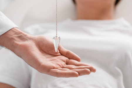 Reiki master working with patientの写真素材
