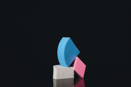 Makeup sponges on dark background