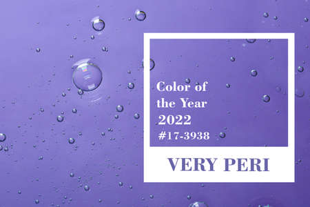 Texture of shower gel. Very Peri - color of new year 2022の写真素材