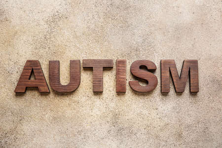 Word AUTISM on grunge backgroundの写真素材