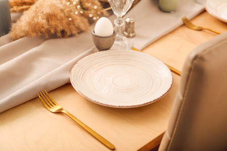 Beautiful table setting for Easter celebration