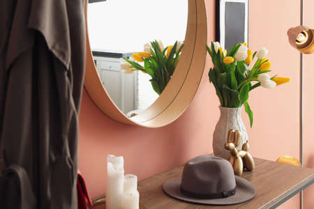 Stylish interior of modern hallwayの写真素材