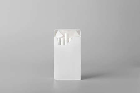 Pack with cigarettes on light backgroundの写真素材