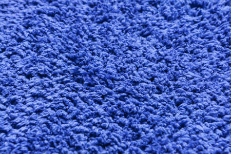 Texture of blue fluffy fabric, closeupの写真素材