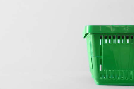 shopping basket on light backgroundの写真素材