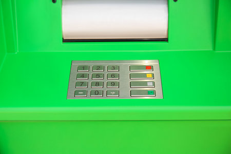 View of modern ATM, closeupの写真素材
