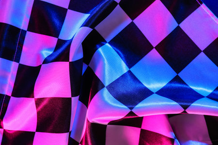 Racing flag as background, closeupの写真素材