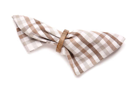 Clean napkin with ring on white backgroundの写真素材
