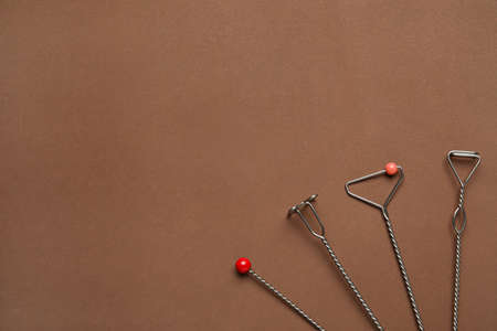 Logopedic tools for speech correction on color backgroundの写真素材