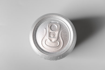 Can of soda on gray backgroundの写真素材