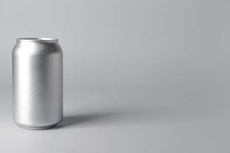 Can of soda on gray backgroundの写真素材