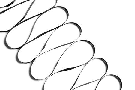 Black ribbon isolated on white