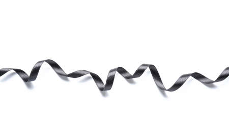 Black ribbon isolated on white