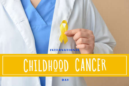 Awareness banner for International Childhood Cancer Dayの写真素材