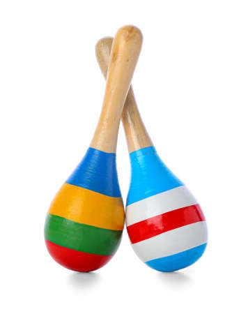 Mexican maracas on white backgroundの写真素材