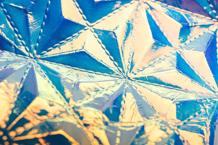 Texture of shiny foil, closeupの写真素材