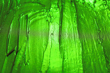 Green brush strokes, closeup view